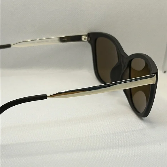 Cole Haan 57mm Polarized Sleek Square Matte Grey and Gold Women's Sunglasses - Picture 6 of 13